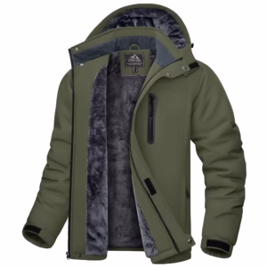 Men's Ski Jackets Waterproof Fleece Lined Coats Winter Warm Thermal With Hood